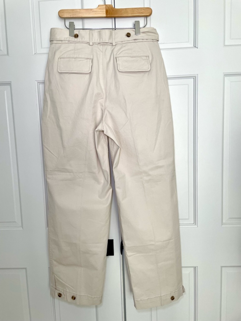 NWT Banana Republic Belted Utility Authentic Button hem Chino Size 6 Beige - Picture 5 of 13